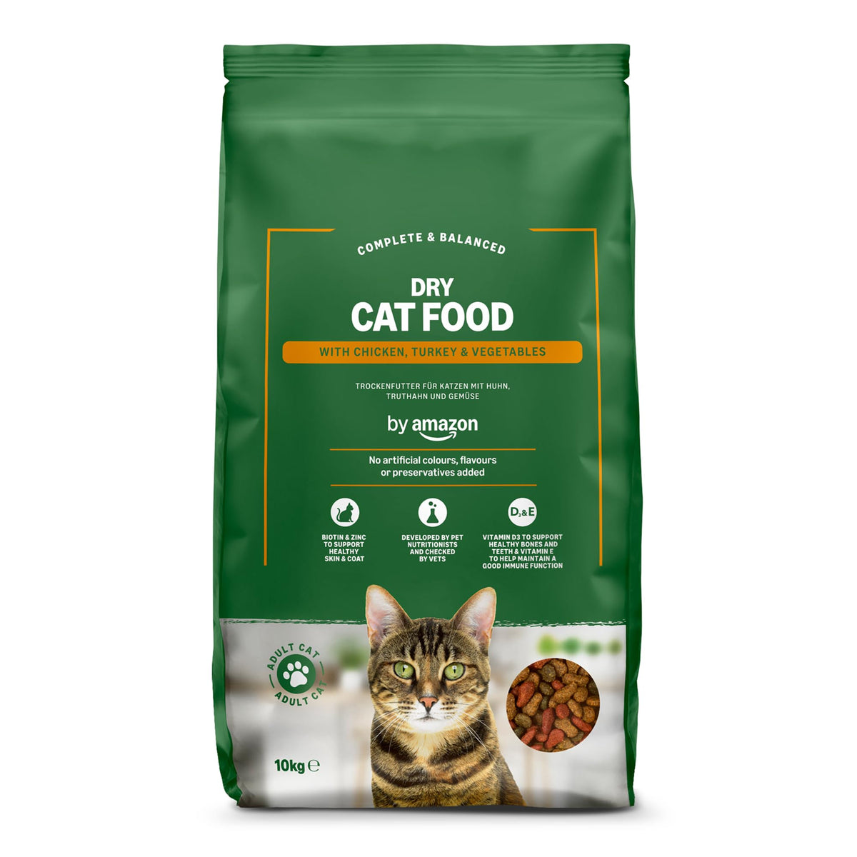 by Amazon - Complete Dry Cat Food with Salmon, Tuna and Vegetables, 1 pack of 3kg