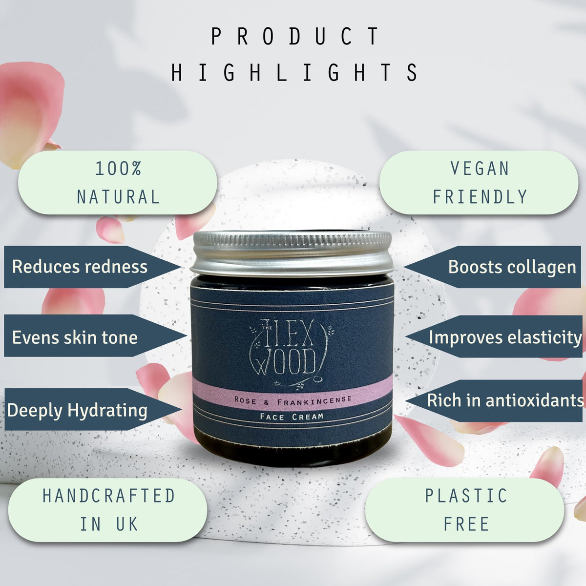 The Ilex Wood Rose & Frankincense Face Cream – Natural Moisturiser 60ml