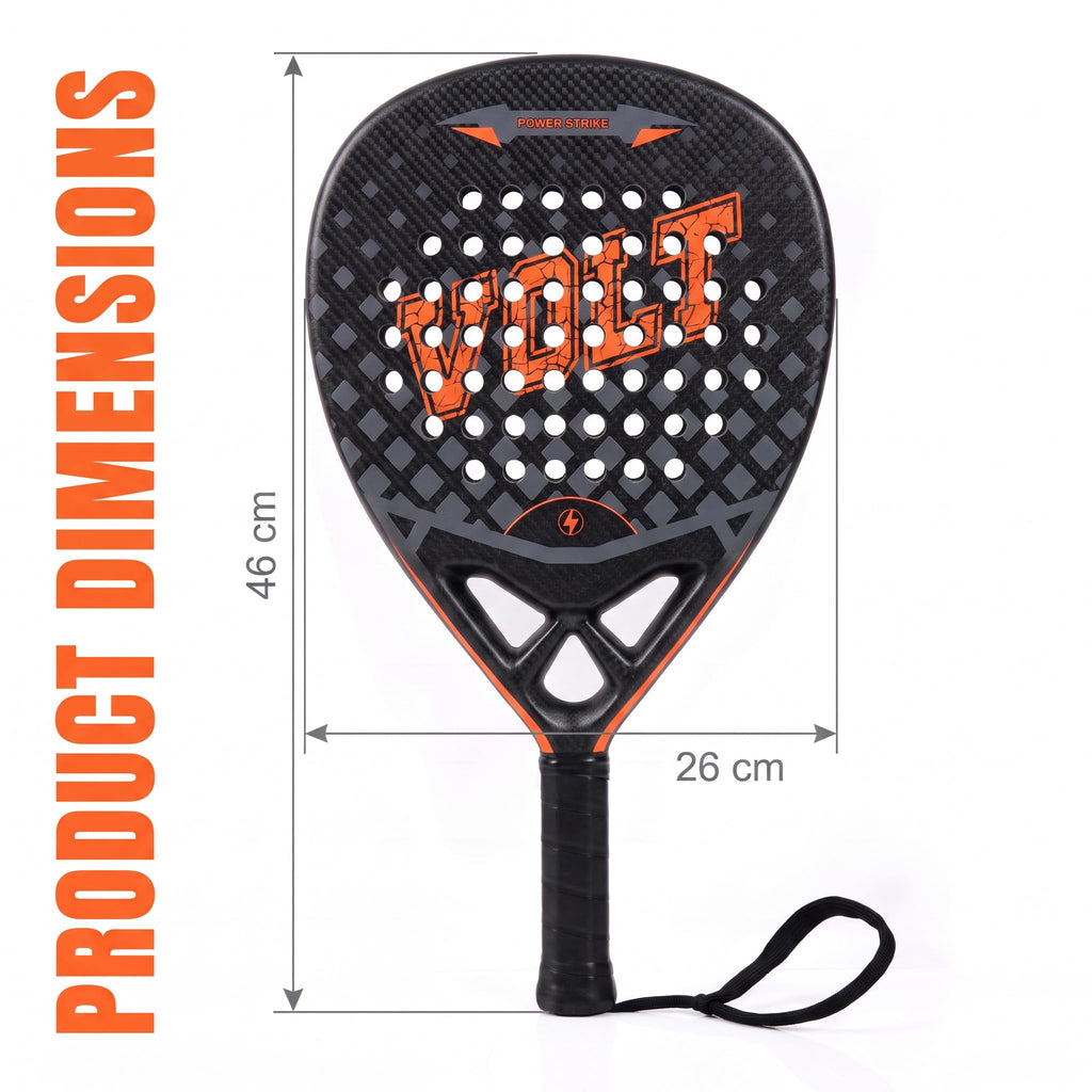 Crystals Padel Racket Carbon Fibre Surface EVA Foam Core with Carry Bag
