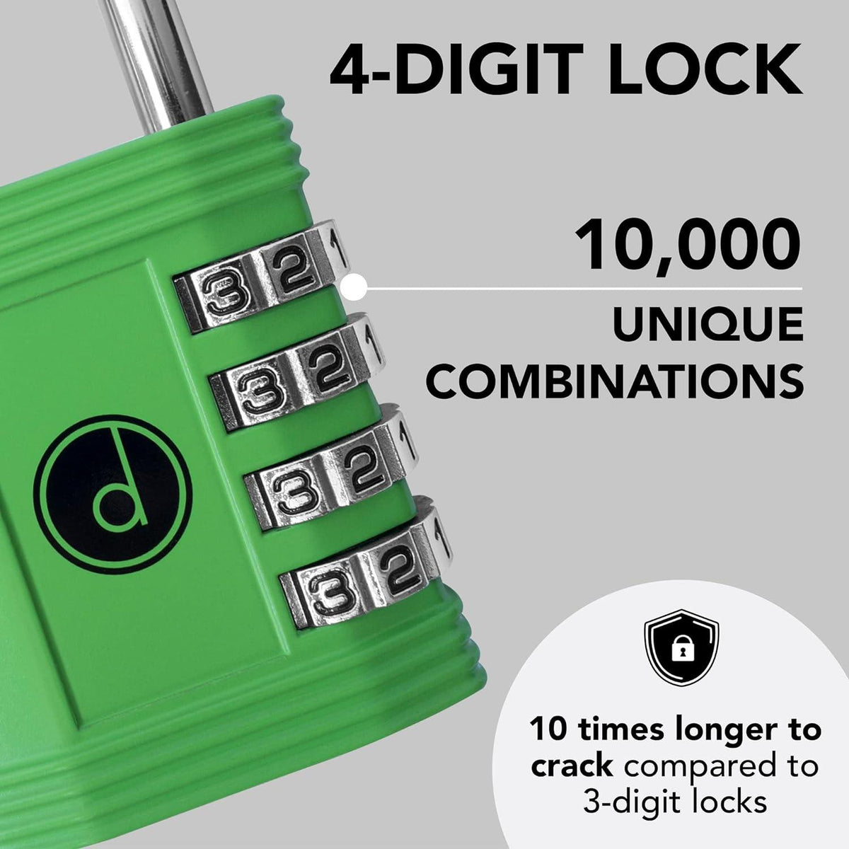 Combination Padlock 4 Digit Heavy Duty Weatherproof Gym Locker Shed Gate Lock