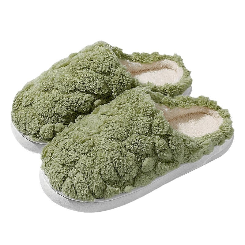 Unisex Cartoon Plush Slippers - Anti-Skid Soft Sole Couple Home Slippers