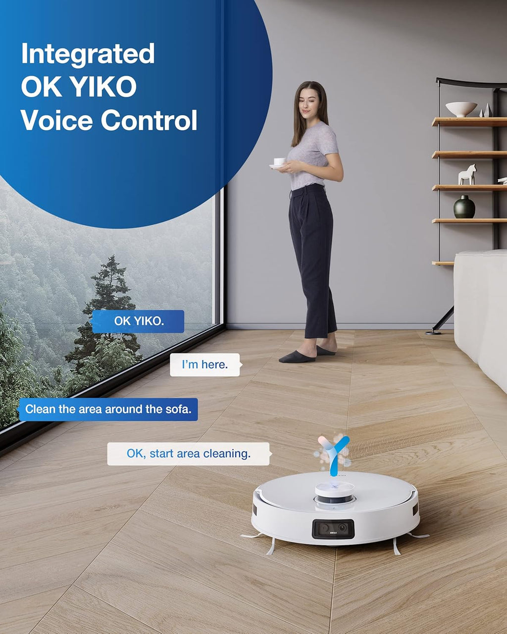 ECOVACS DEEBOT T10 PLUS Robot Vacuum Cleaner Auto-Empty Station 3000 Pa