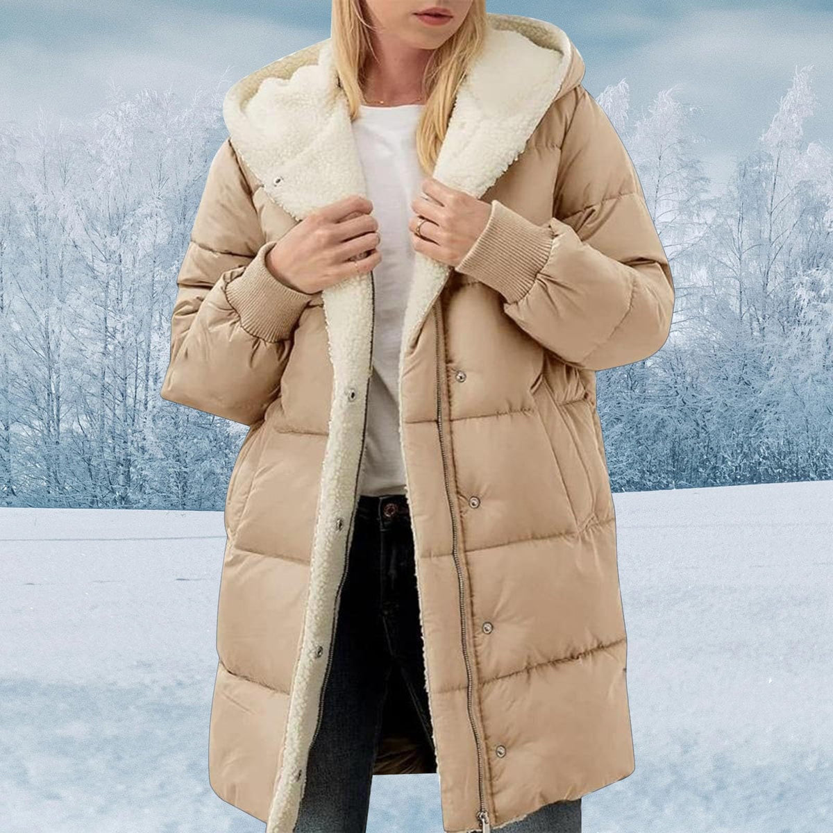 Women's Winter Puffer Jacket - Warm Padded Coat for UK Daily Wear Windproof Outer Loose Casual Fit Lightweight Padded Overcoat Cold Weather Resistant Autumn Outwear Jackets