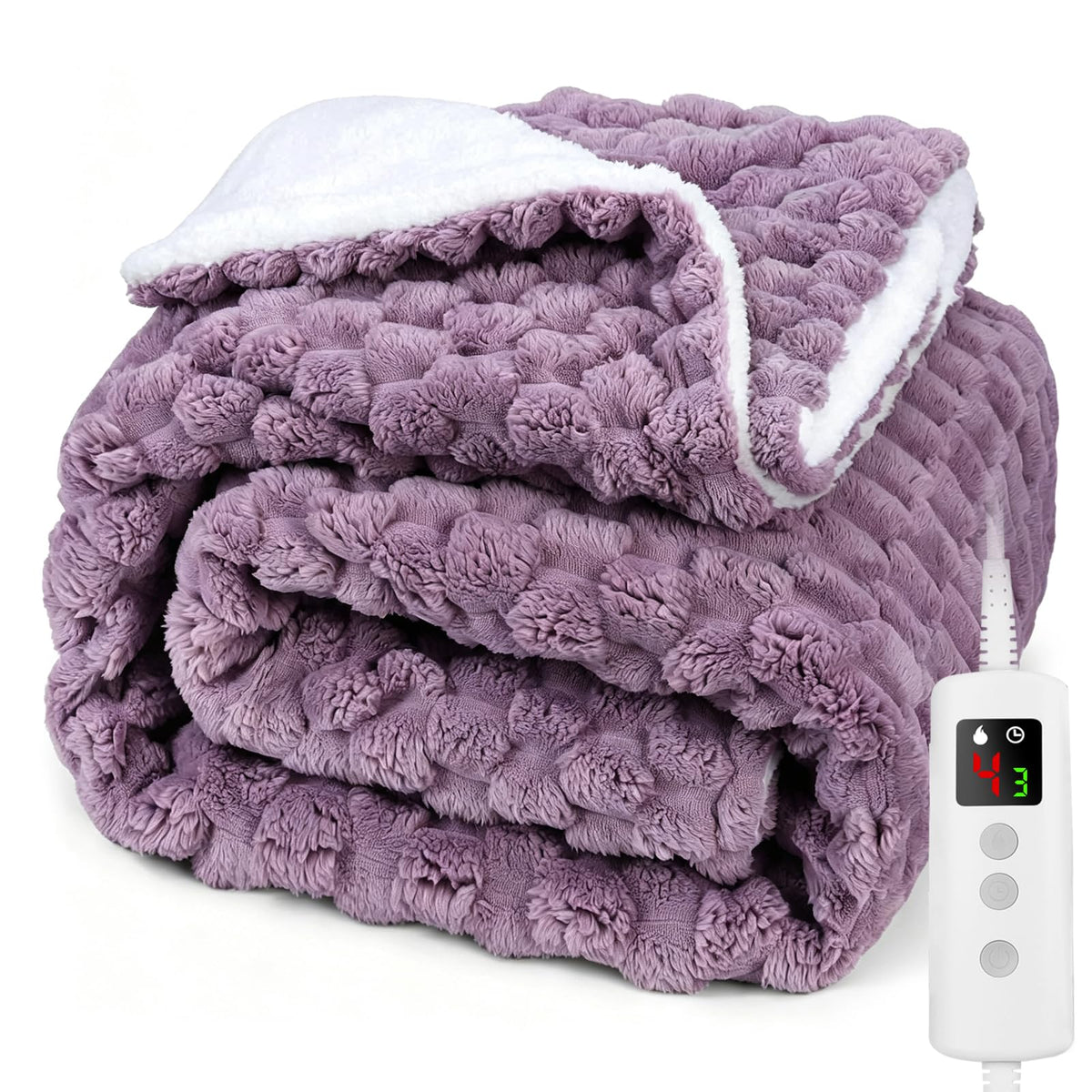 Heated Blanket Electric Throw 160x130CM, Dark Grey, Heating Blanket
