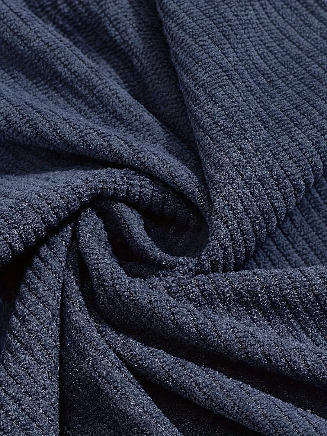 Retro Colorblock Knitted Ribbed Sweater, Neutral Tones,Men's Casual Warm Stand Collar Pullover Sweater for Fall Winter,Blue