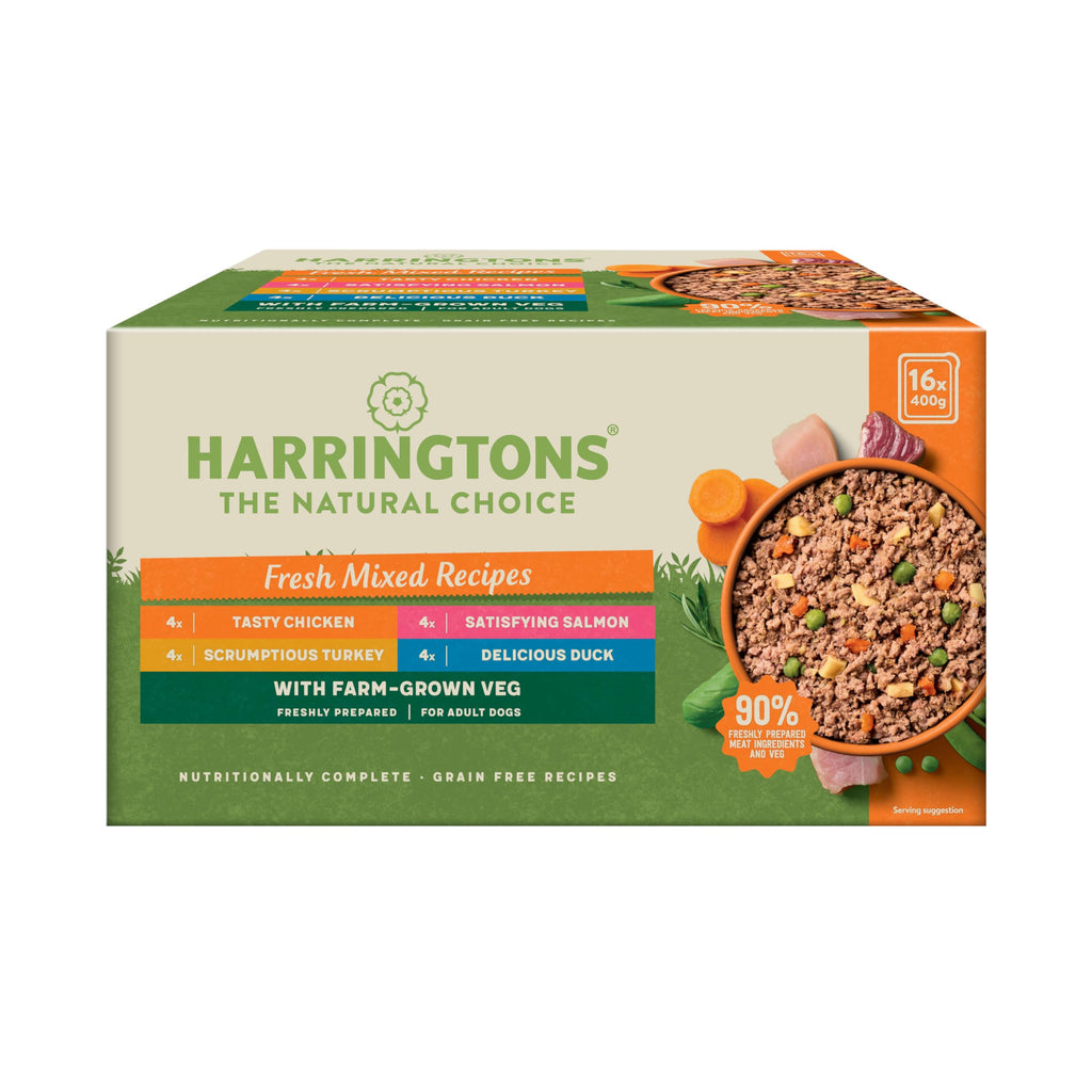Harringtons Complete Wet Adult Dog Food Trays Meaty Pack 16x400g