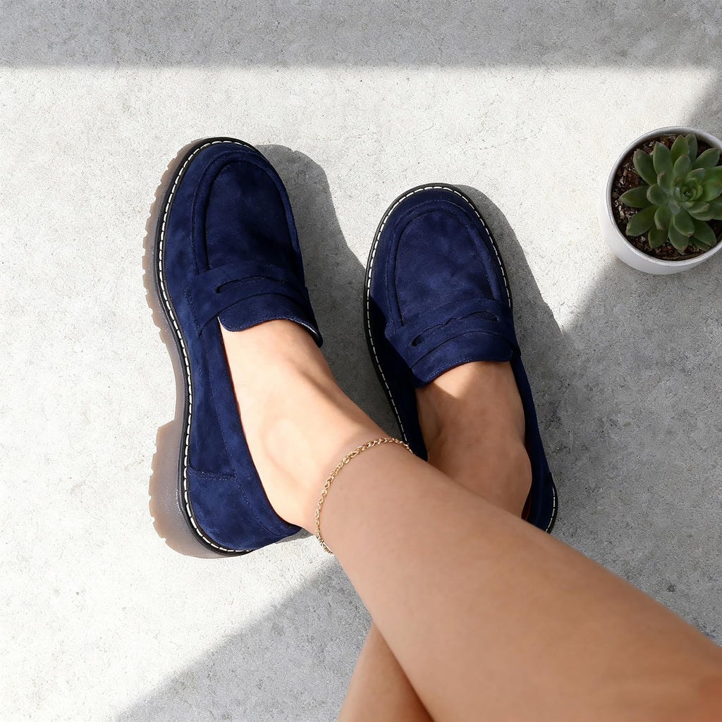 Womens Loafers Shoes Platform Chunky Penny Loafer Lug Sole Comfortable Slip On Work Office Business Casual Dressy Fashion Driving Moccasins Women Shoes
