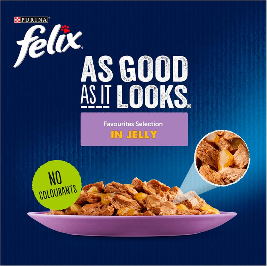 FELIX Doubly Delicious Countryside Selection in Jelly Wet Cat Food 40x85g