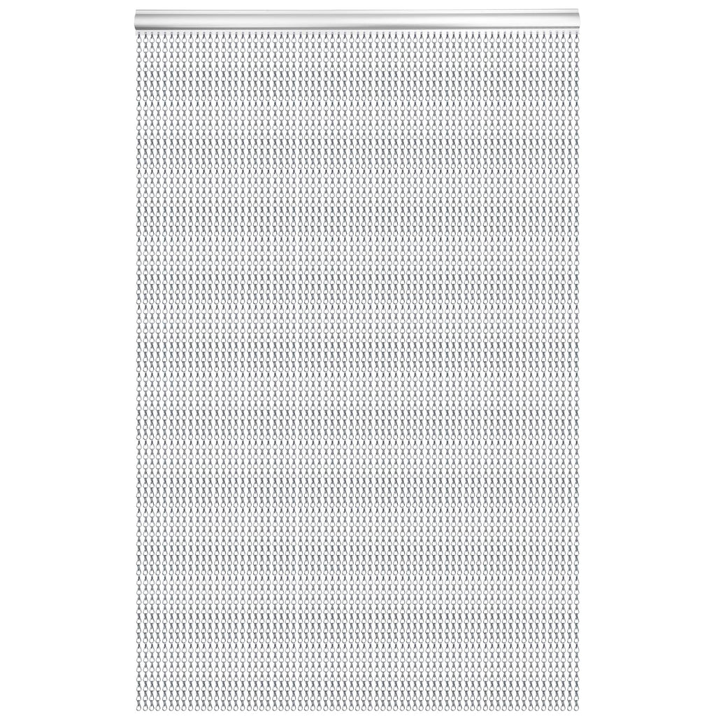Aluminium Chain Fly Screen 90x200cm Door Curtain Silver Grey Insect Pest Control