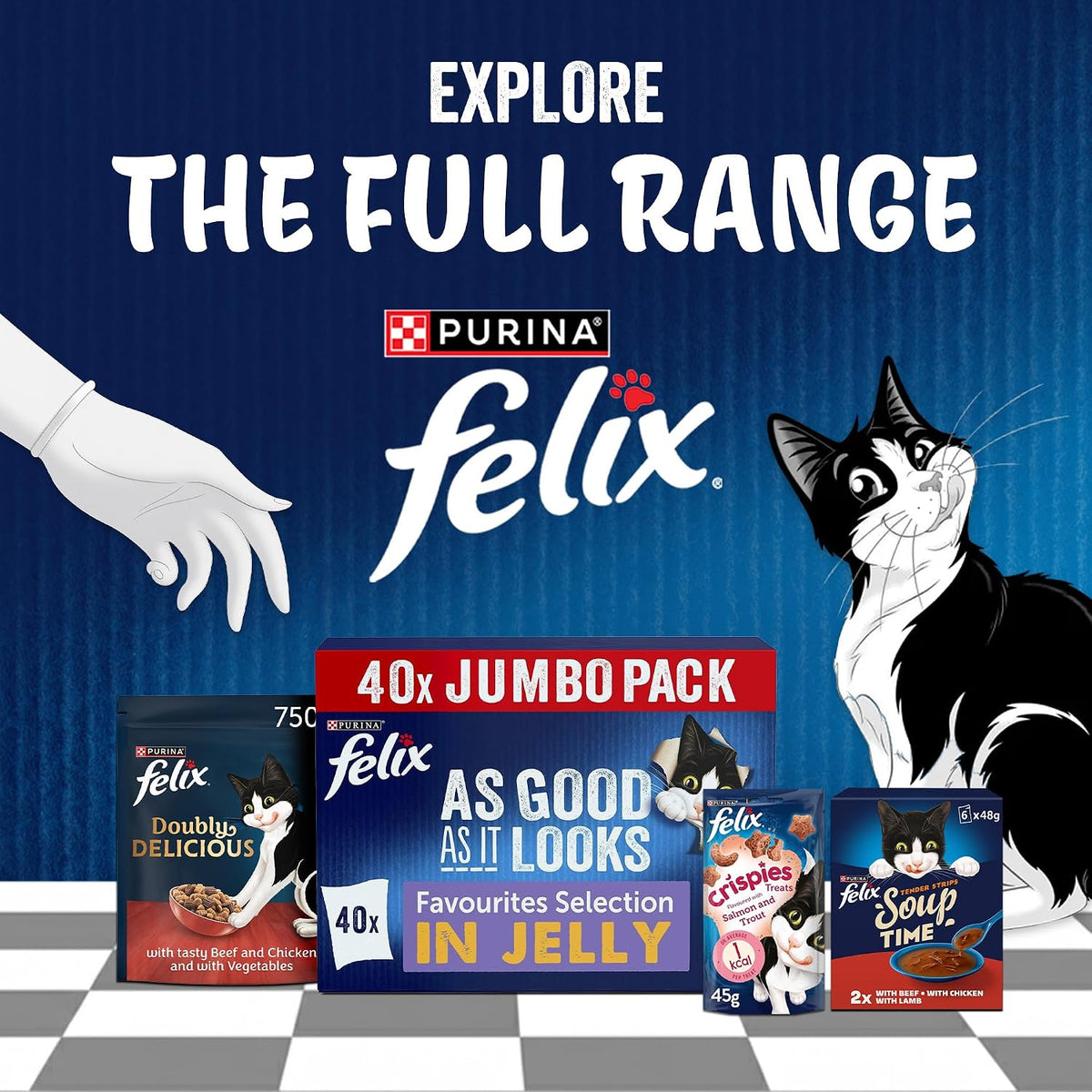 FELIX Doubly Delicious Countryside Selection in Jelly Wet Cat Food 40x85g