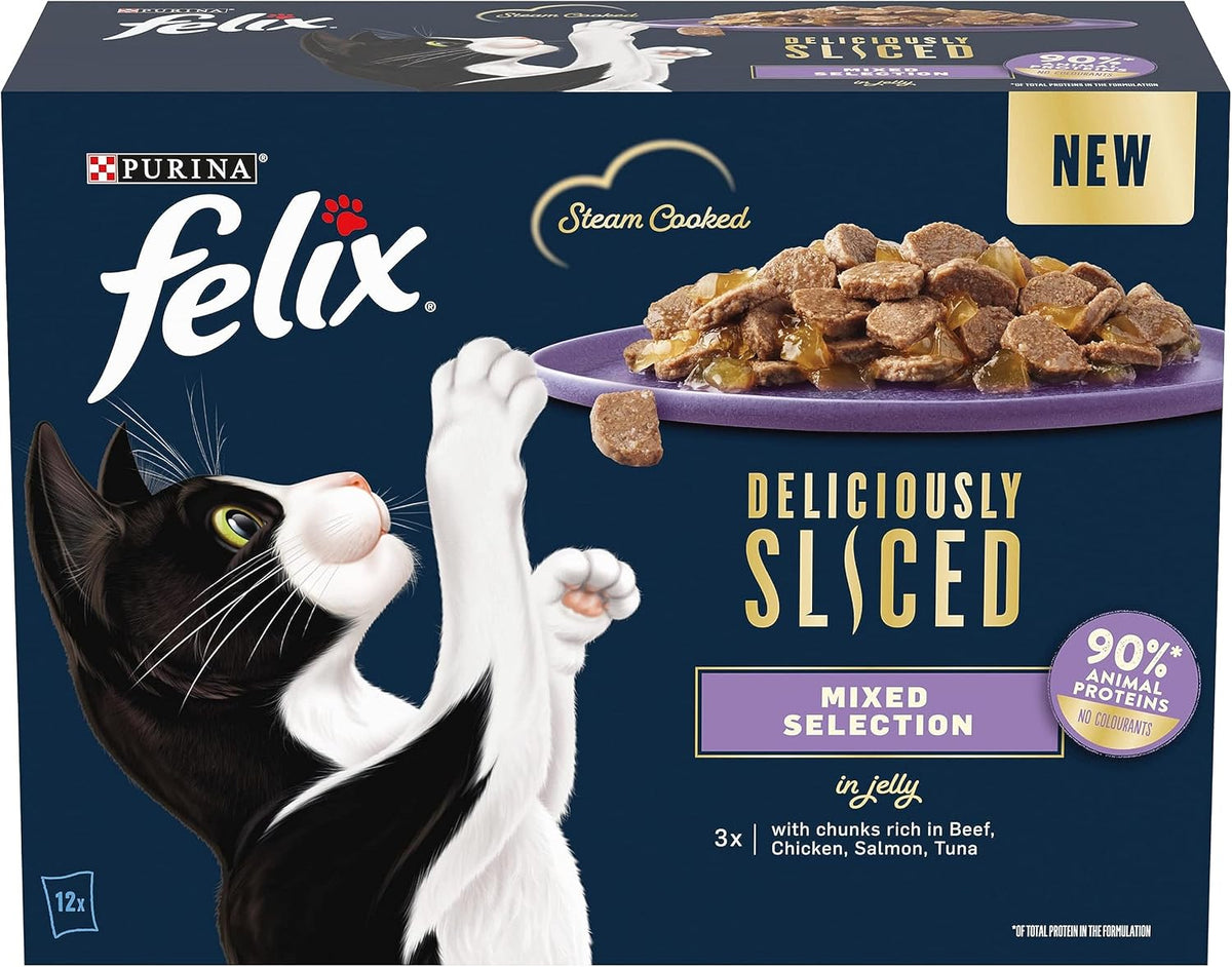 FELIX Soup Tender Strips Farm Selection Wet Cat Food 6x48g (Pack of 8)