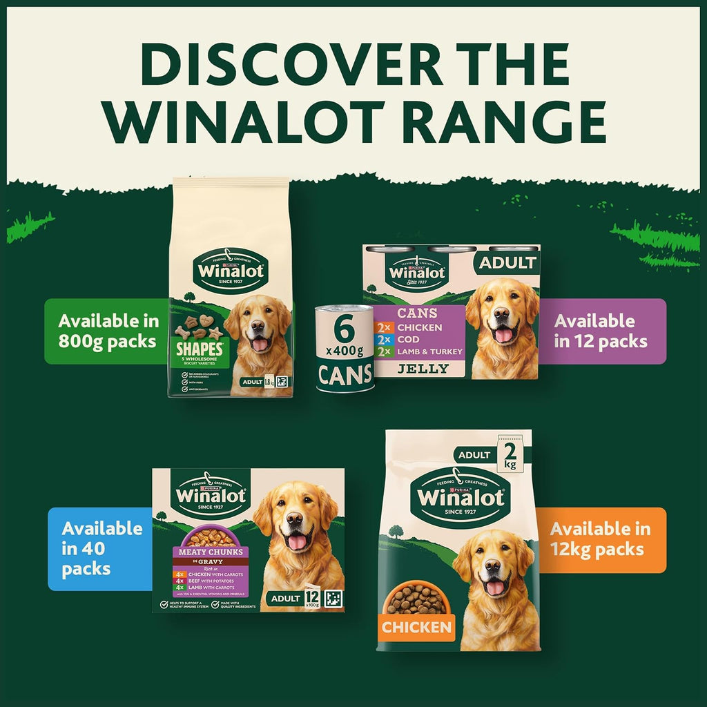 WINALOT Sunday Dinner Mixed in Gravy Wet Dog Food Pouches 40x100g