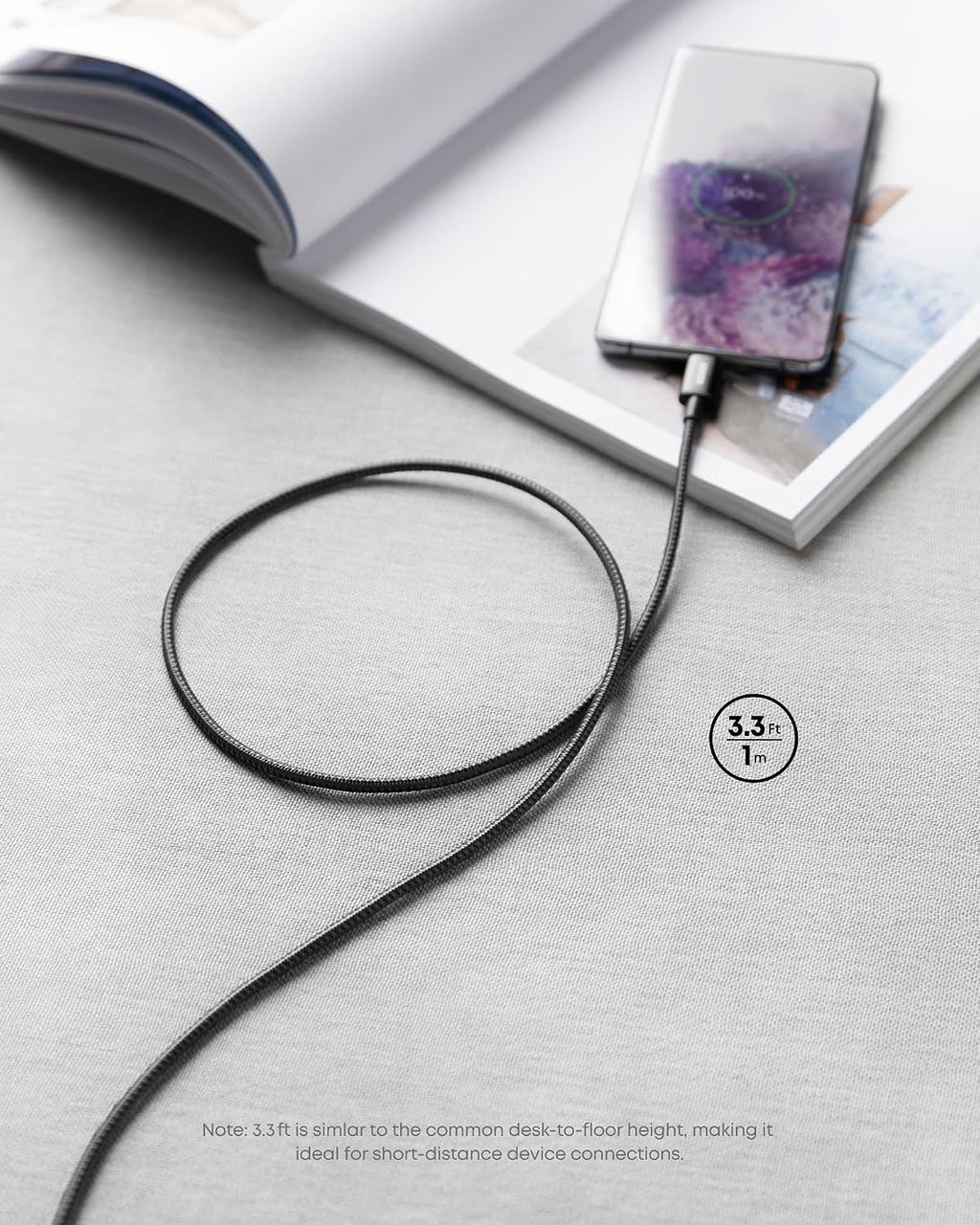 Anker USB C to USB C Charger Cable, 100W Fast Charging Cable (6 ft/1.8m)