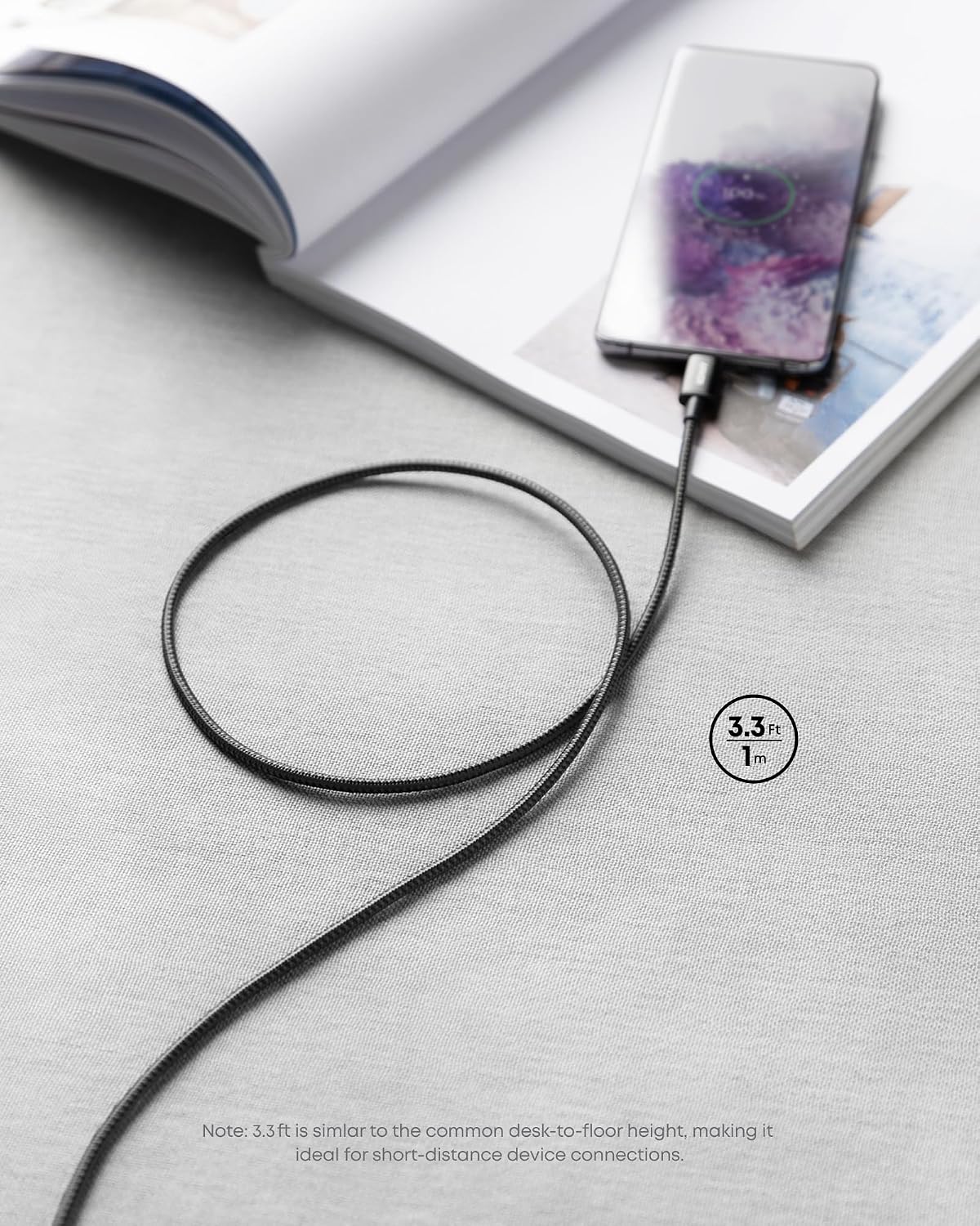 Anker USB C to USB C Charger Cable, 100W Fast Charging Cable (6 ft/1.8m)