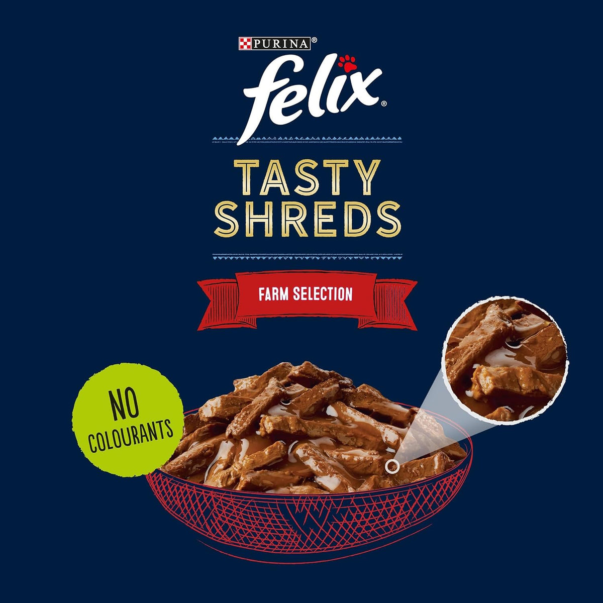 FELIX Soup Tender Strips Farm Selection Wet Cat Food 6x48g (Pack of 8)