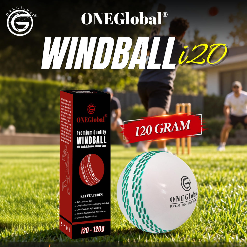 Premium Windball Soft Cricket Ball with Colour Seam | Wind Ball for Outdoor & Indoor Practice, Coaching, Garden & Beach Games
