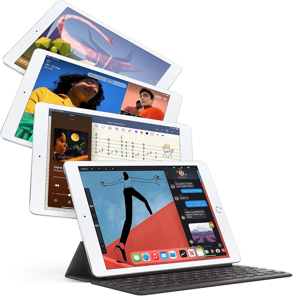 2020 Apple iPad (10.2-inch, Wi-Fi, 32GB) Silver (Renewed)