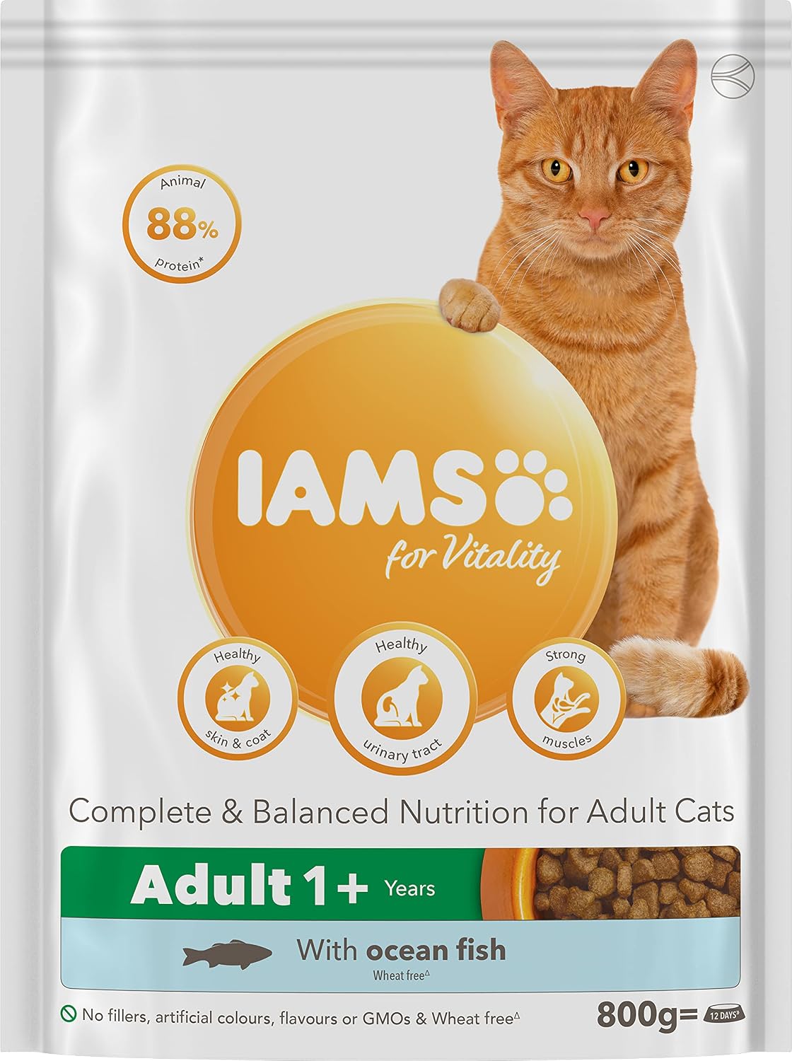 IAMS Adult Complete Dry Cat Food Chicken 3kg - Supports Strong Immune System