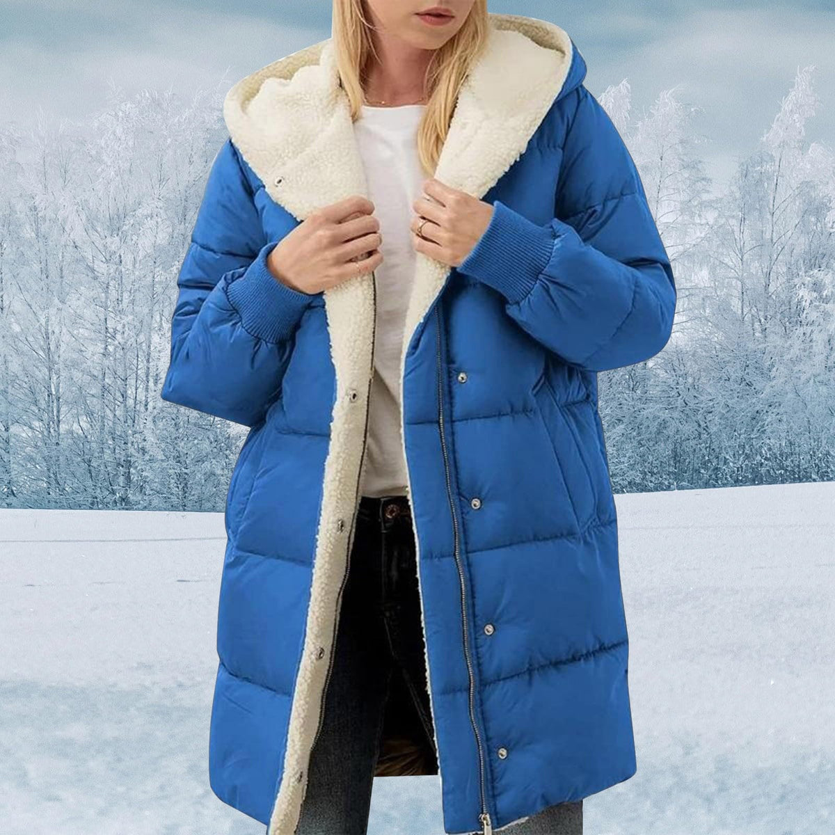 Women's Winter Puffer Jacket - Warm Padded Coat for UK Daily Wear Windproof Outer Loose Casual Fit Lightweight Padded Overcoat Cold Weather Resistant Autumn Outwear Jackets