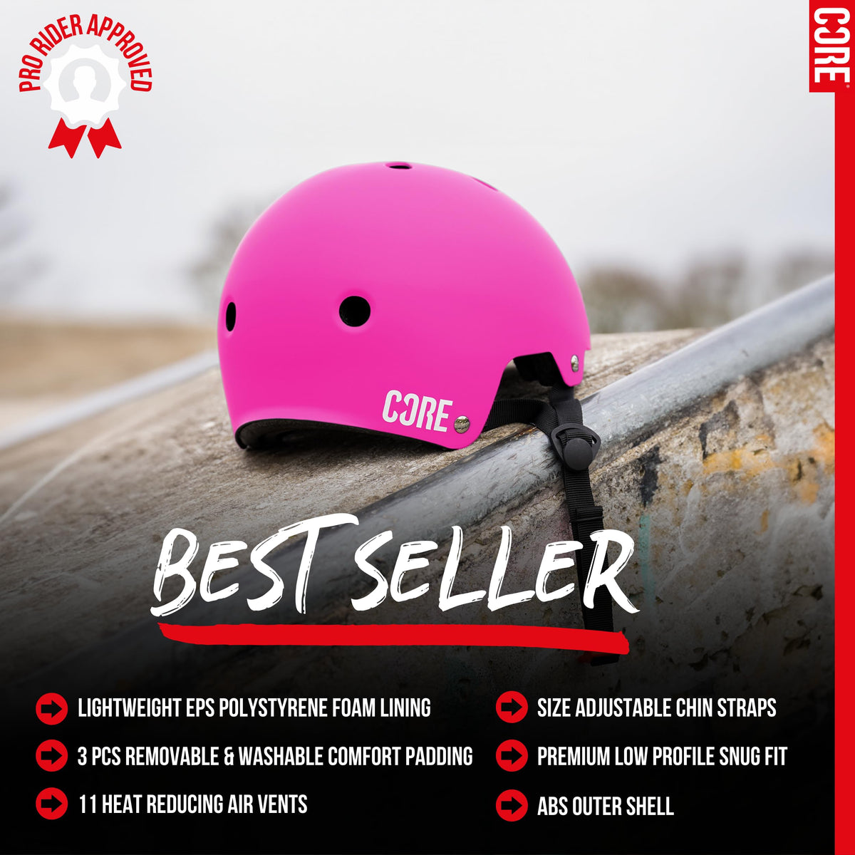 CORE Protection Helmet Skate/BMX/Bike/MTB/Roller Derby/Scooter
