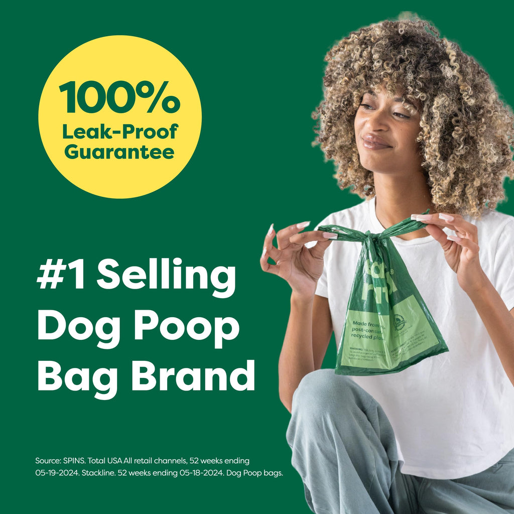 Earth Rated Dog Poo Bags with Handles, Easy Tie and Guaranteed Leakproof, Lavender Scented, 120 Bags