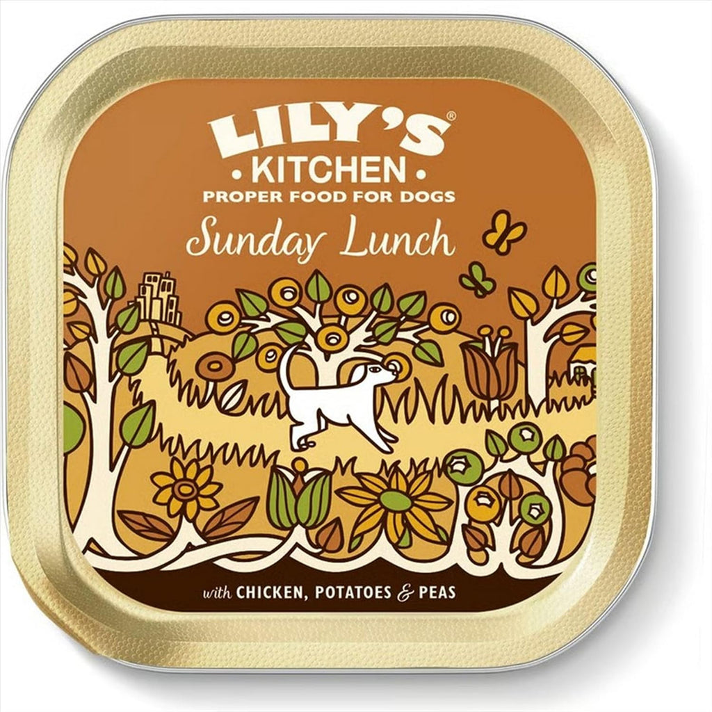 Lily's Kitchen Natural Adult Dog Food Wet Trays - Classic Dinners Multipack - Chicken, Lamb & Beef - Complete Meal Recipes (6 Trays x 150g)