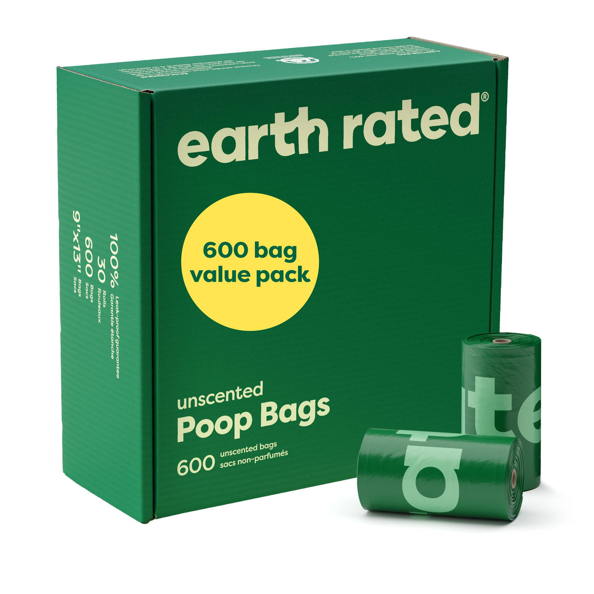 Earth Rated Dog Poo Bags, Guaranteed Leak Proof and Extra Thick Waste Bag Refill Rolls For Dogs, Lavender Scented, 120 Count