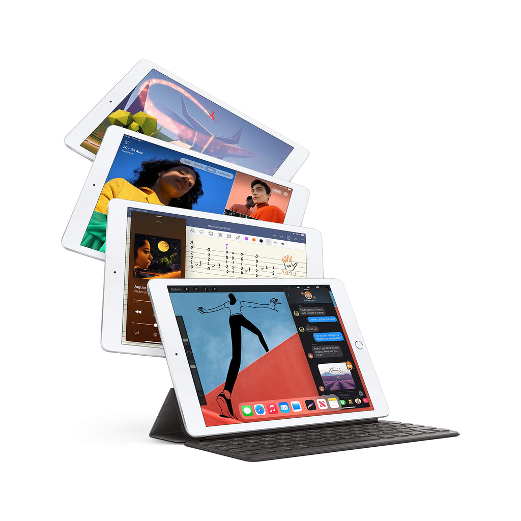 2020 Apple iPad (10.2-inch, Wi-Fi, 32GB) Silver (Renewed)