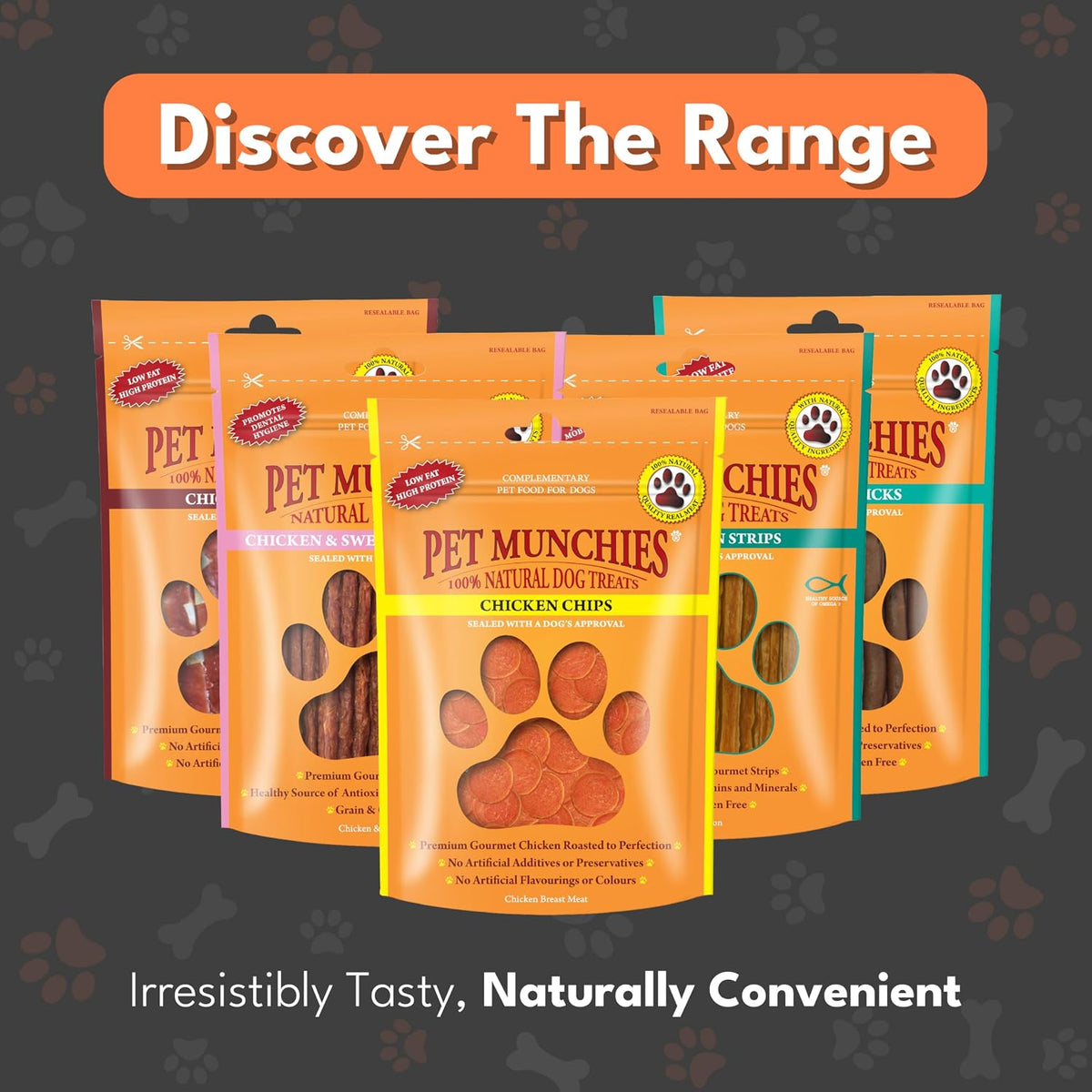 Pet Munchies Venison & Beef Liver Dog Training Treats, Grain Free Tasty Bites with Natural Real Meat, Low in Fat 50g