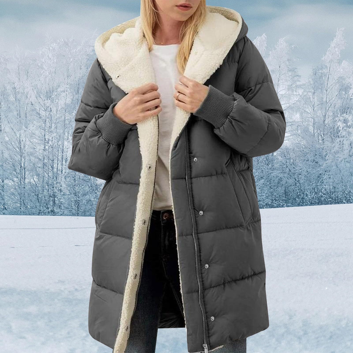 Women's Winter Puffer Jacket - Warm Padded Coat for UK Daily Wear Windproof Outer Loose Casual Fit Lightweight Padded Overcoat Cold Weather Resistant Autumn Outwear Jackets
