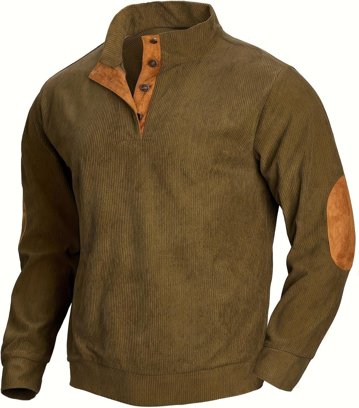 Retro Colorblock Knitted Ribbed Sweater, Neutral Tones,Men's Casual Warm Stand Collar Pullover Sweater for Fall Winter,Blue