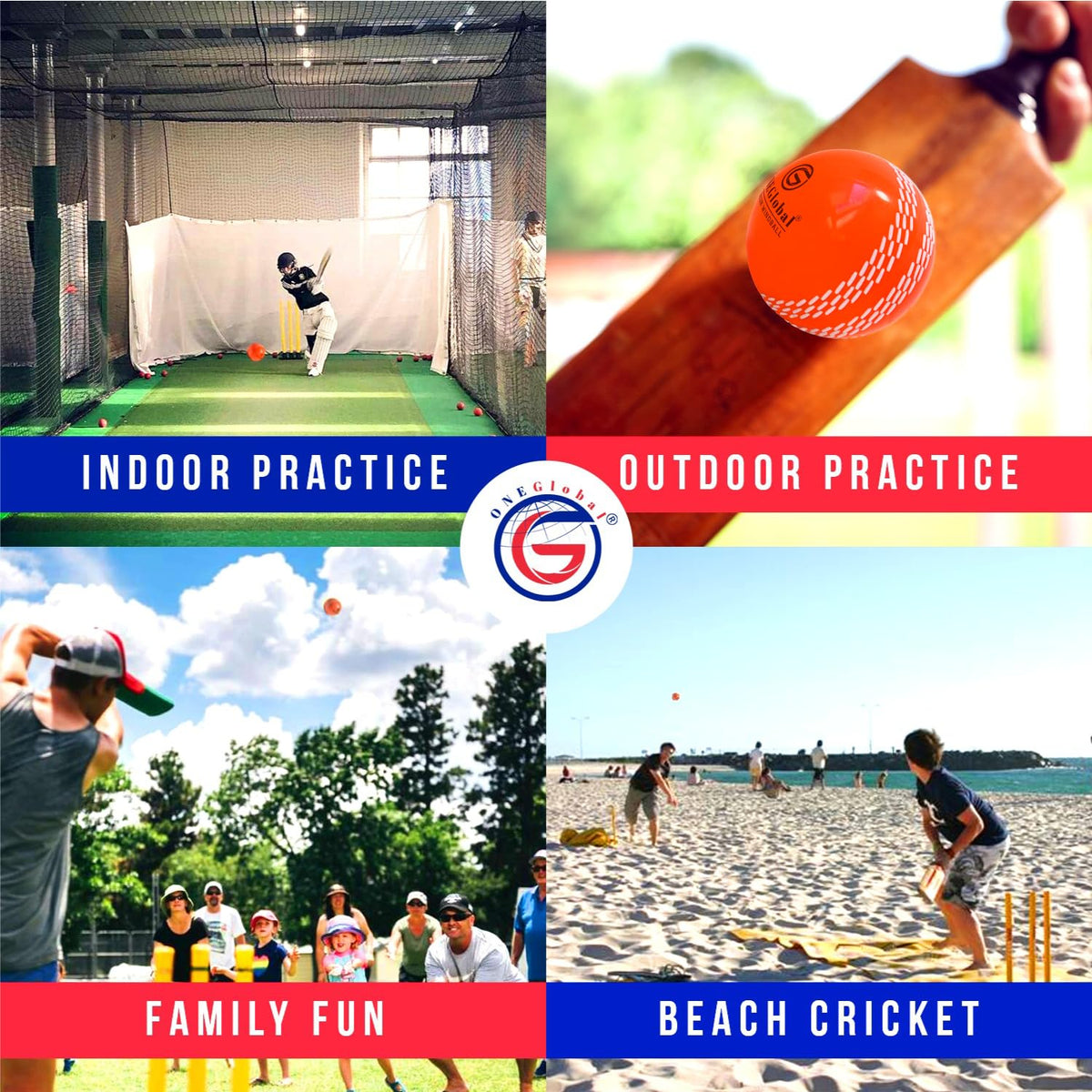 Premium Windball Soft Cricket Ball with Colour Seam | Wind Ball for Outdoor & Indoor Practice, Coaching, Garden & Beach Games