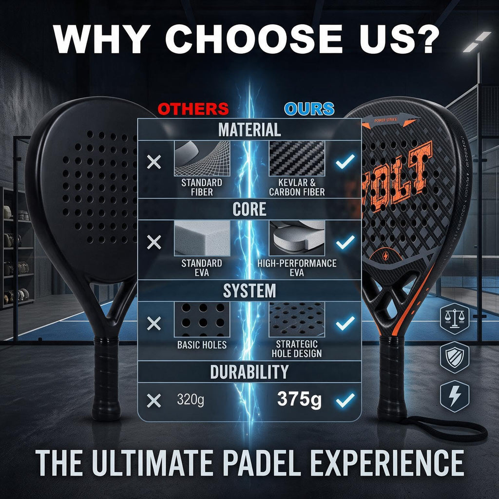 Crystals Padel Racket Carbon Fibre Surface EVA Foam Core with Carry Bag