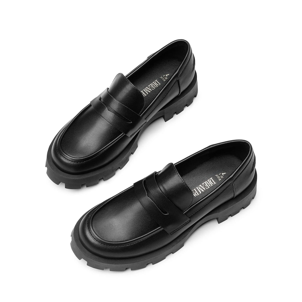DREAM PAIRS Women's Loafers Lug Sole Slip On
