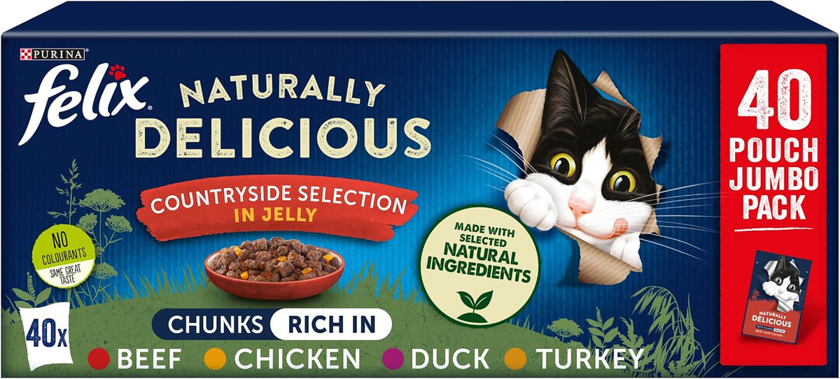 FELIX Soup Tender Strips Farm Selection Wet Cat Food 6x48g (Pack of 8)