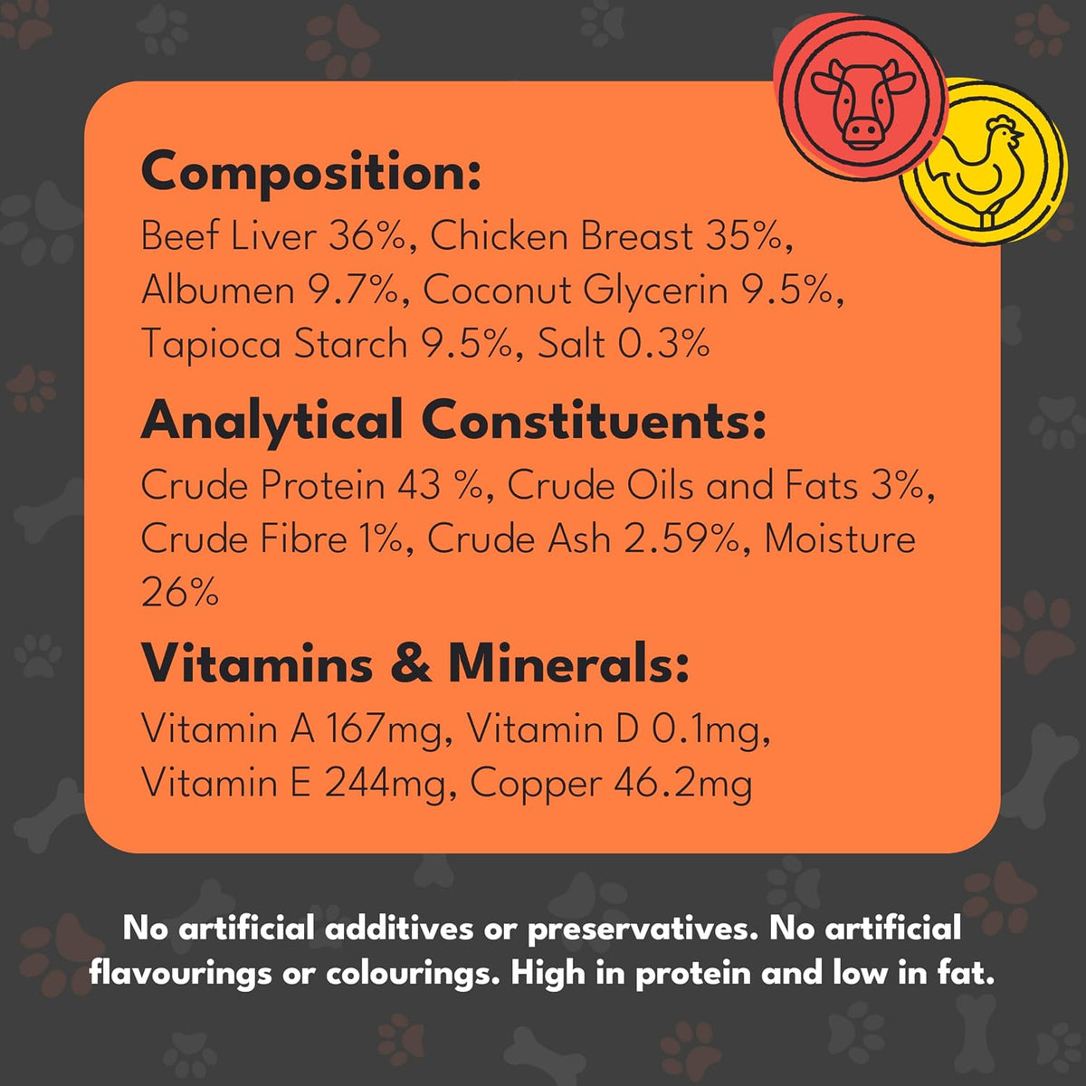 Pet Munchies Venison & Beef Liver Dog Training Treats, Grain Free Tasty Bites with Natural Real Meat, Low in Fat 50g