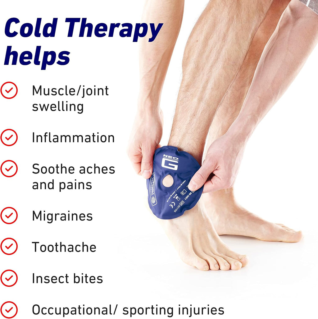 Neo G Hot and Cold Therapy Disc – Reusable Heat Pack Ice Pack for Injuries, Muscle Inflammation, Joint Pain, Swelling, Sprains – Flexible & Dual Function - Class 1 Medical Device - 1 Disc - Blue/Red