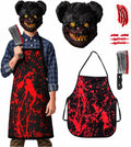 5 pcs Killer Bear Halloween Costumes - Boys Ages 5-12 One Size Fits All - 2026 Trending Fancy Dress - UK Based Brand