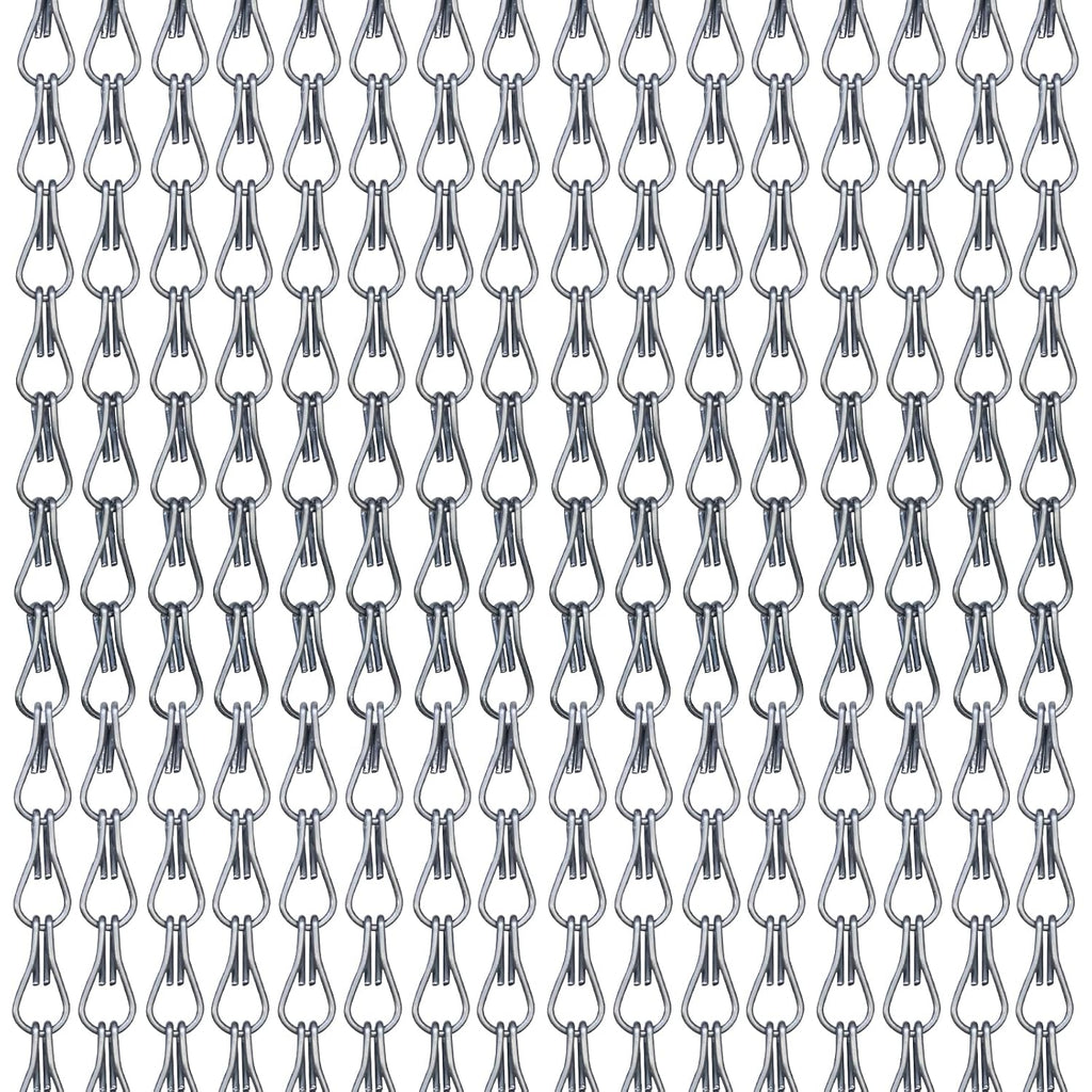Aluminium Chain Fly Screen 90x200cm Door Curtain Silver Grey Insect Pest Control