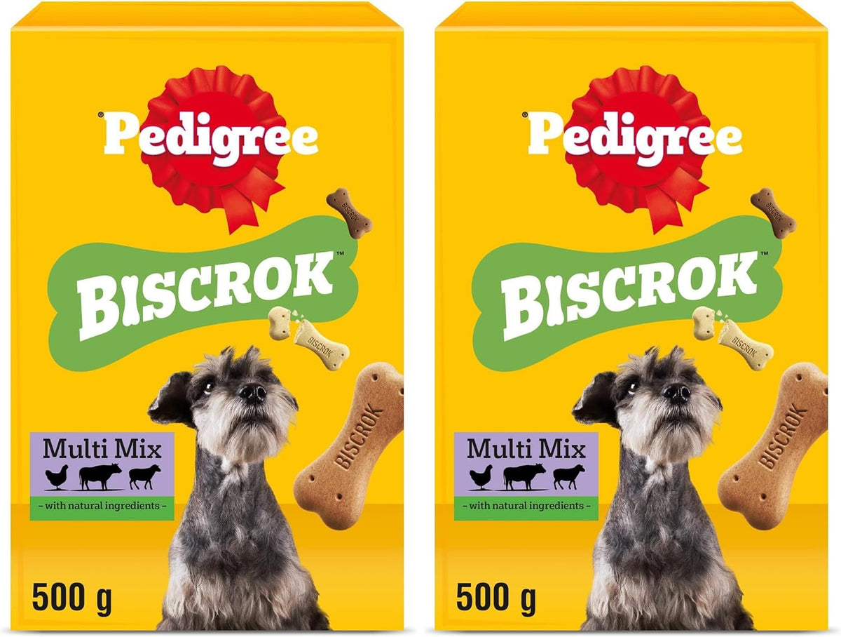 PEDIGREE BISCROK Adult Dog Treats Multi Mix Biscuits 500g