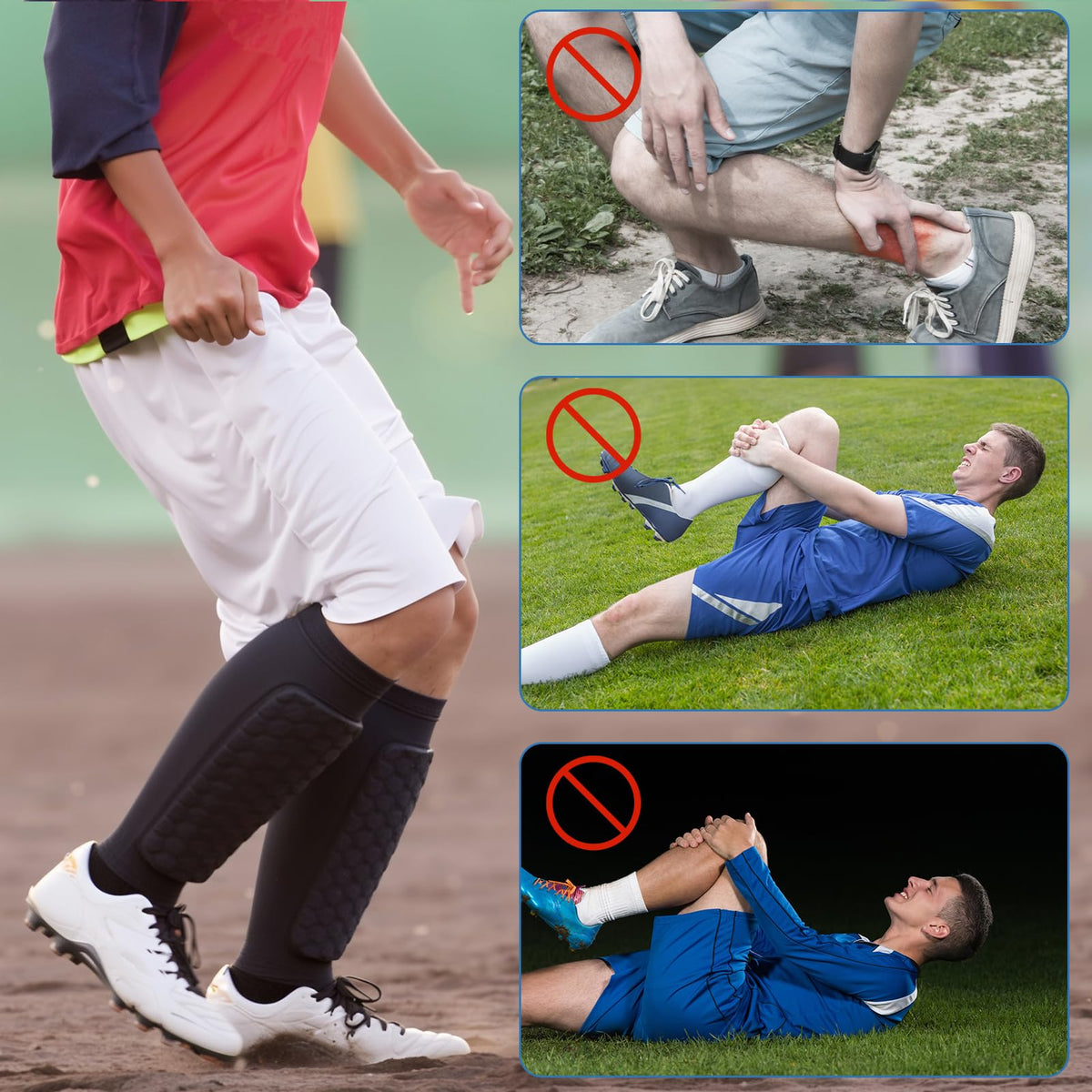 2 Pairs Shin Guards Kids,Shin Defender Kids,Football Soccer Shin Pads, Honeycomb Compression Sleeve Football Shins Guard For Boys Kid Teenagers