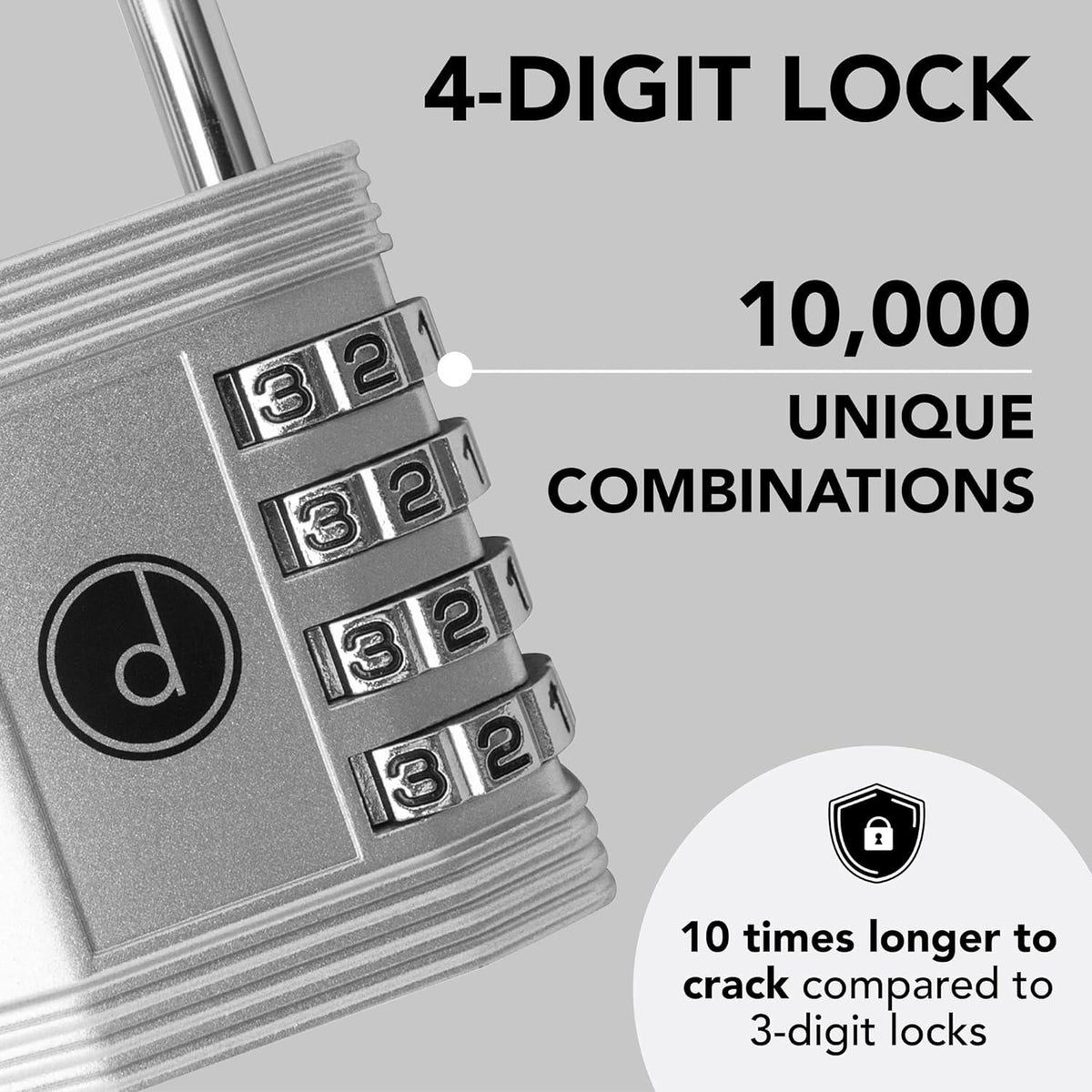 Combination Padlock 4 Digit Heavy Duty Weatherproof Gym Locker Shed Gate Lock