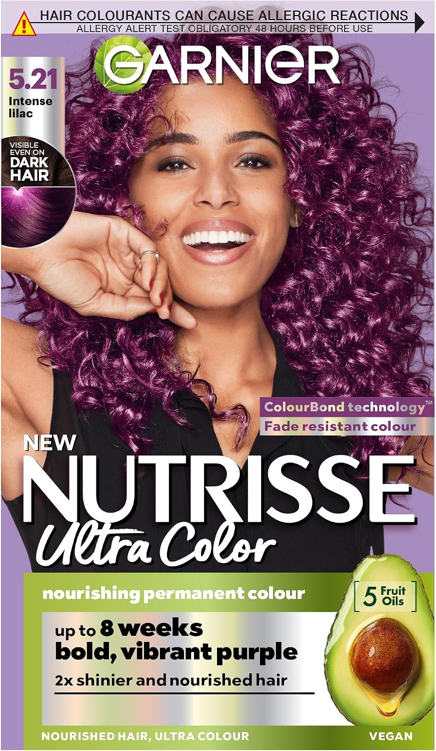 Garnier Nutrisse Ultra Color Permanent Hair Dye, 4.15 Iced Coffee Brown