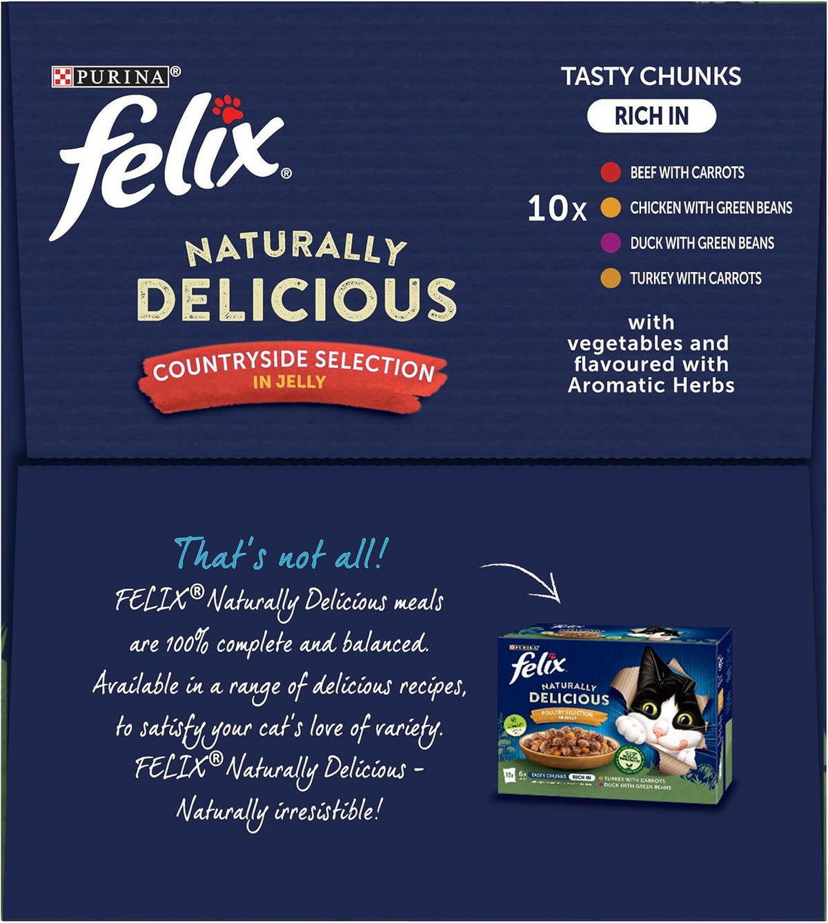 FELIX Soup Tender Strips Farm Selection Wet Cat Food 6x48g (Pack of 8)