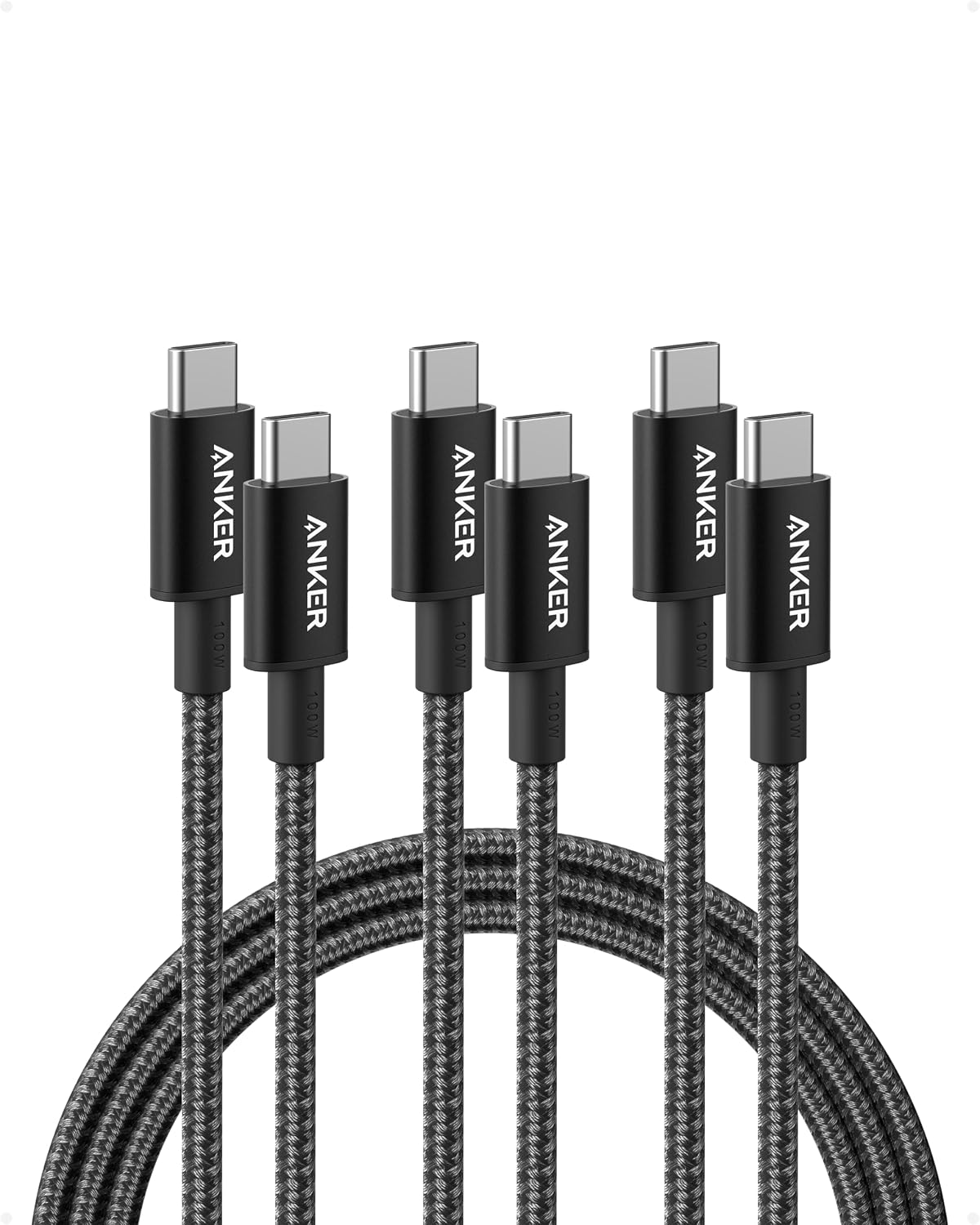 Anker USB C to USB C Charger Cable, 100W Fast Charging Cable (6 ft/1.8m)
