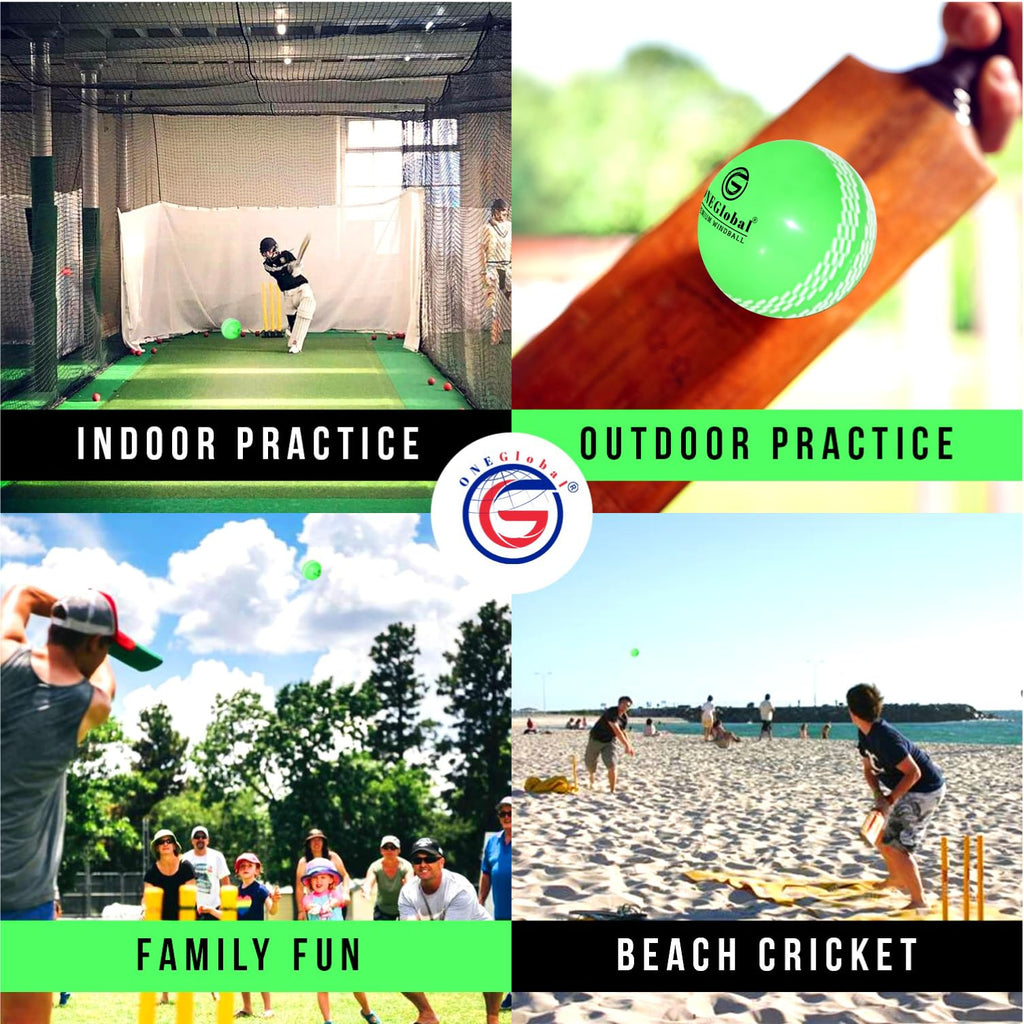 Premium Windball Soft Cricket Ball with Colour Seam | Wind Ball for Outdoor & Indoor Practice, Coaching, Garden & Beach Games