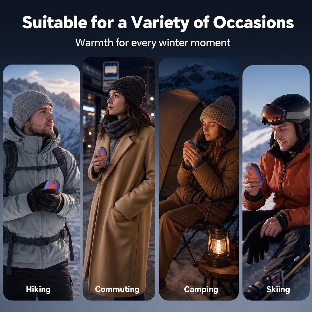 Hand Warmers Rechargeable 2 Pack, 24H Electric Portable Pocket Heater
