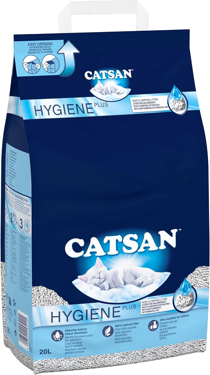 Catsan Hygiene Plus Cat Litter White, 20L