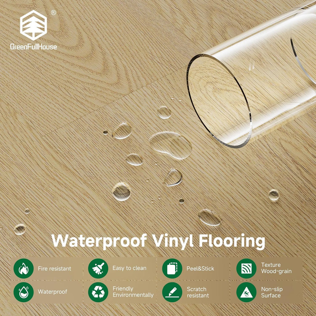 Self Adhesive Vinyl Floor Planks Classic Oak 37 Pack 5.02m2 Peel Stick Flooring