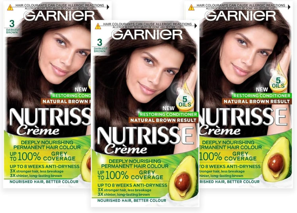 Garnier Nutrisse Ultra Color Permanent Hair Dye, 4.15 Iced Coffee Brown